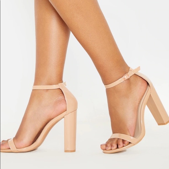 Shoes - Suede Chunky heel strap sandal